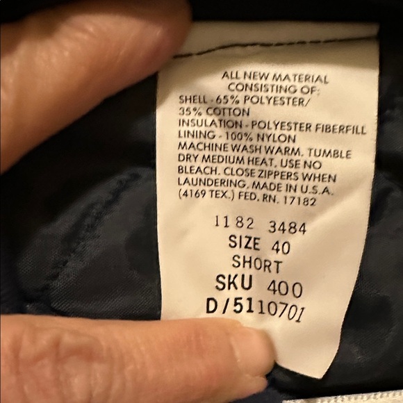 Sears Men's Dark Blue Insulated Coverall - Picture 2 of 4